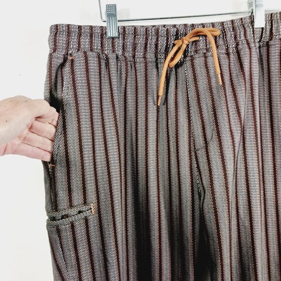 TALLIA Sport Men's Drawstring Pants, Cotton Stretch, Striped, Size Large, Casual - Picture 8 of 16